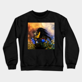 Beautiful unicorn in the night Crewneck Sweatshirt